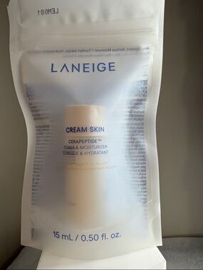 3/$25 Laneige, Cream Skin Cerapeptide Toner & Moisturizer 15 mL BNIB